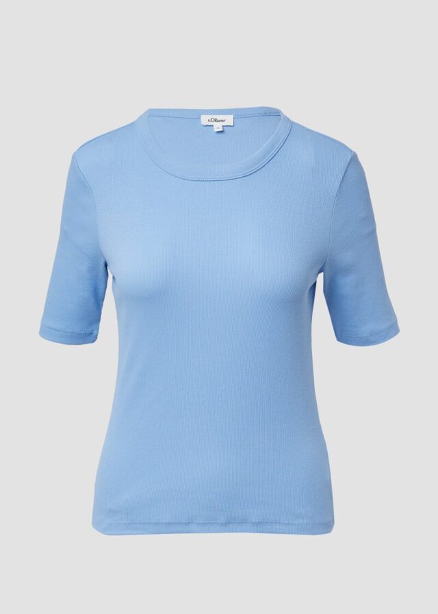 Ripp-Shirt im Slim Fit