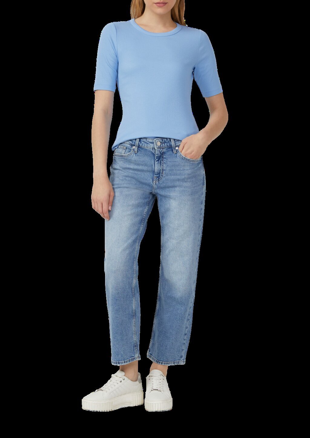 Ripp-Shirt im Slim Fit