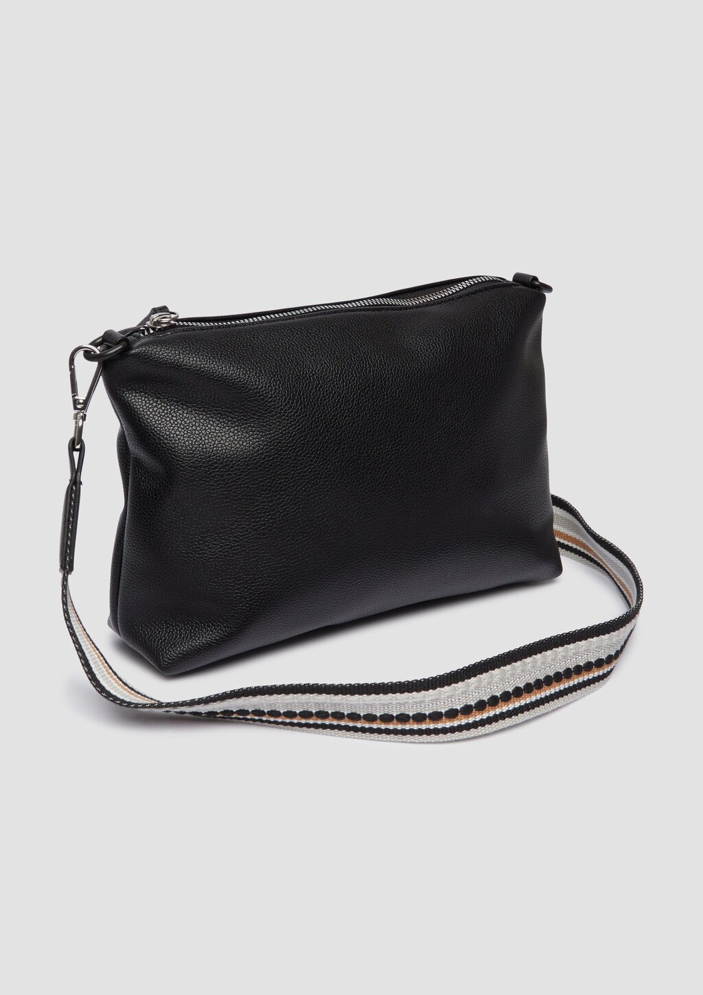 City-Bag aus Lederimitat mit abnehmbarem Schultergurt