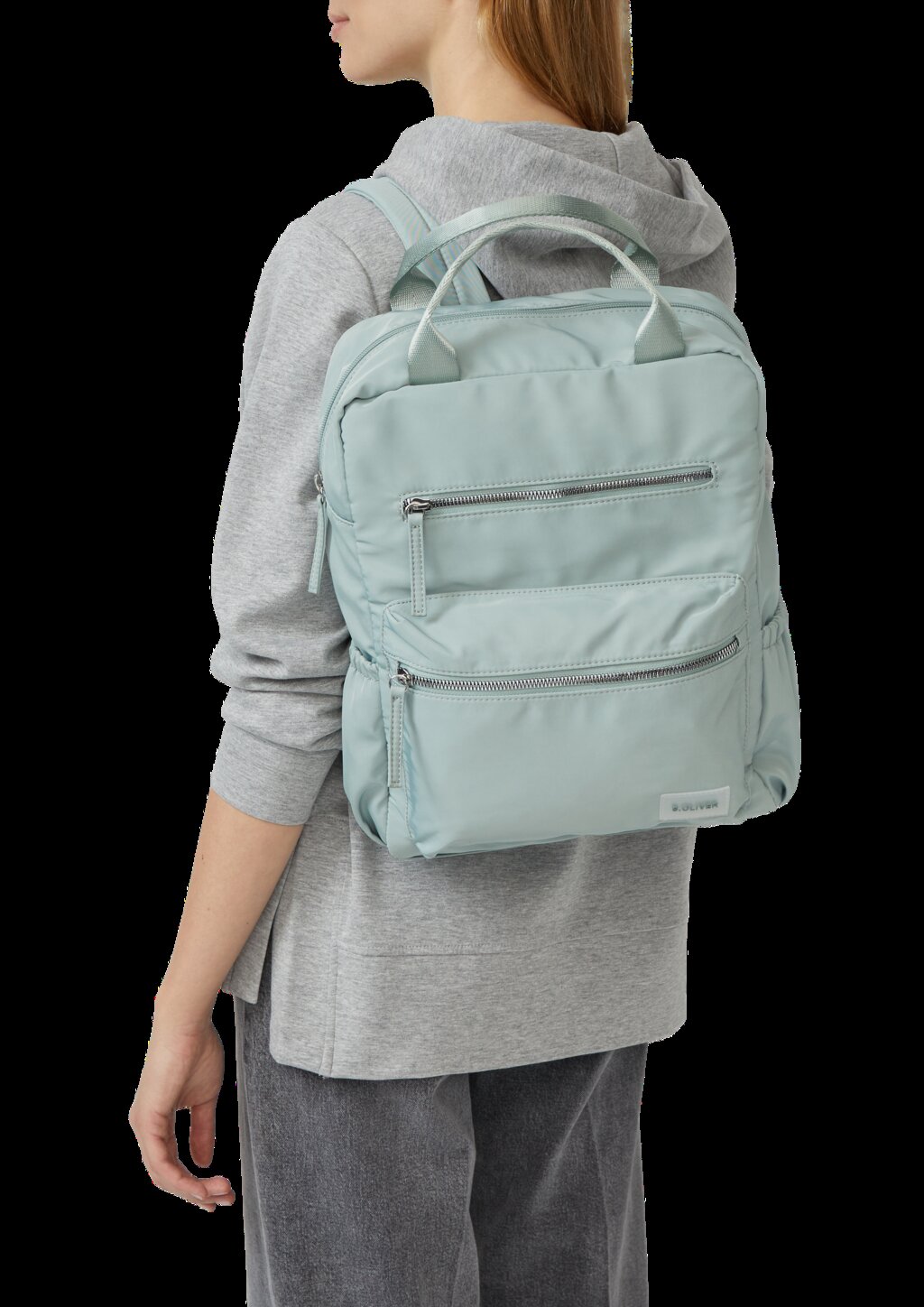 Rucksack mit Flaschenhalter, Fronttaschen und Innenfunktionen