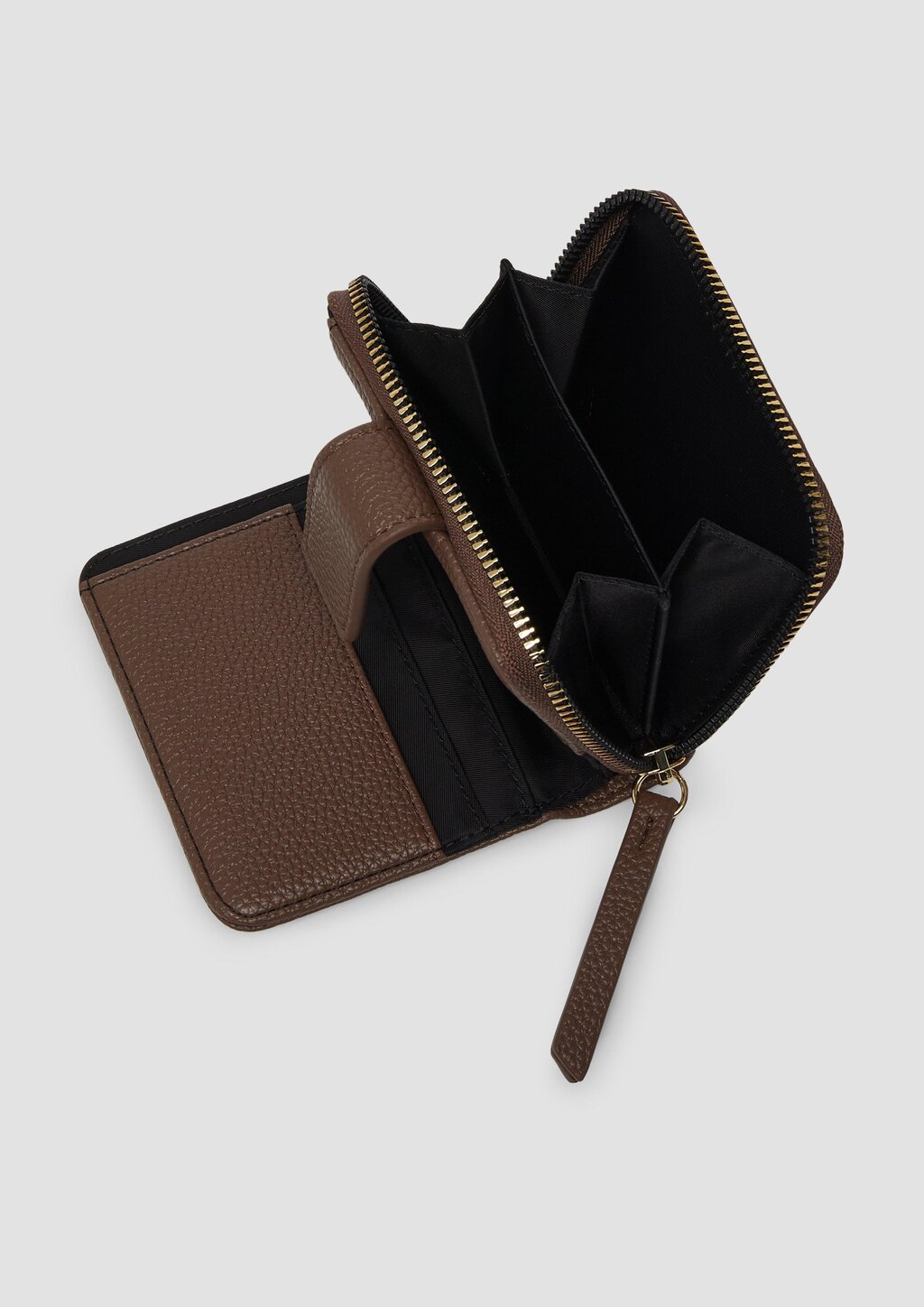 Brieftasche aus Lederimitat mit Münzfach und Kartenfächern