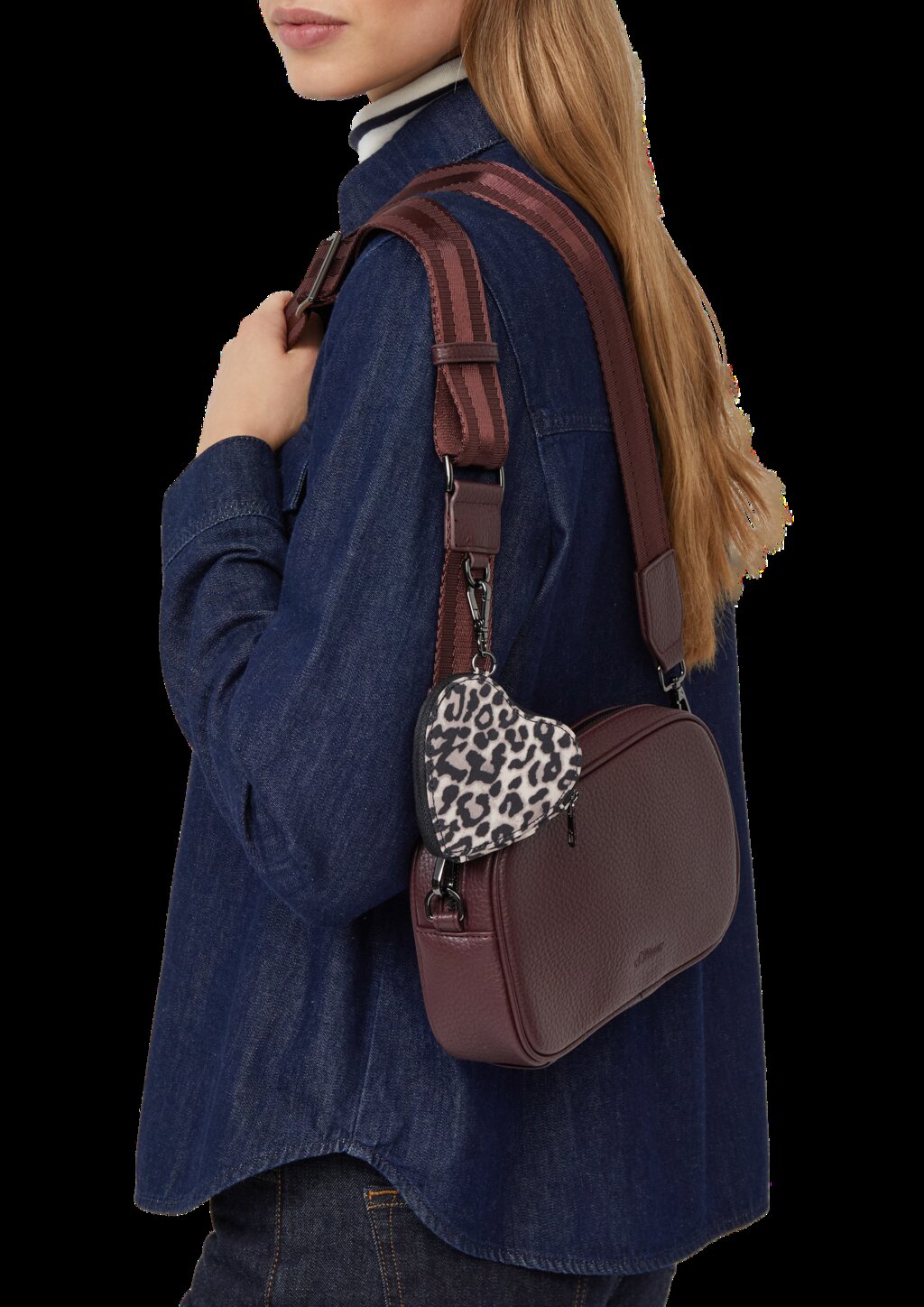 Mittelgroße Camera-Bag aus Lederimitat