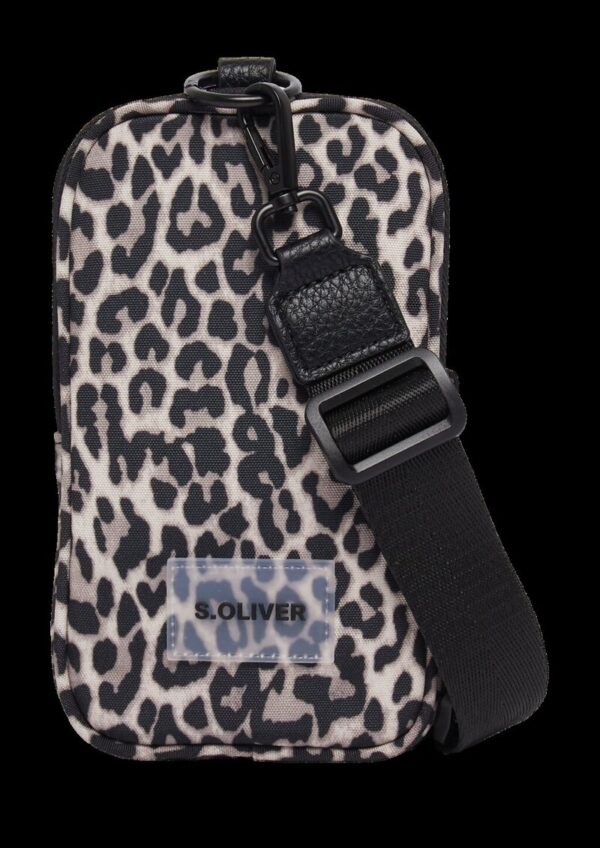 Handy-Tasche aus Nylon mit Leo-Print