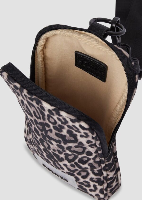 Handy-Tasche aus Nylon mit Leo-Print