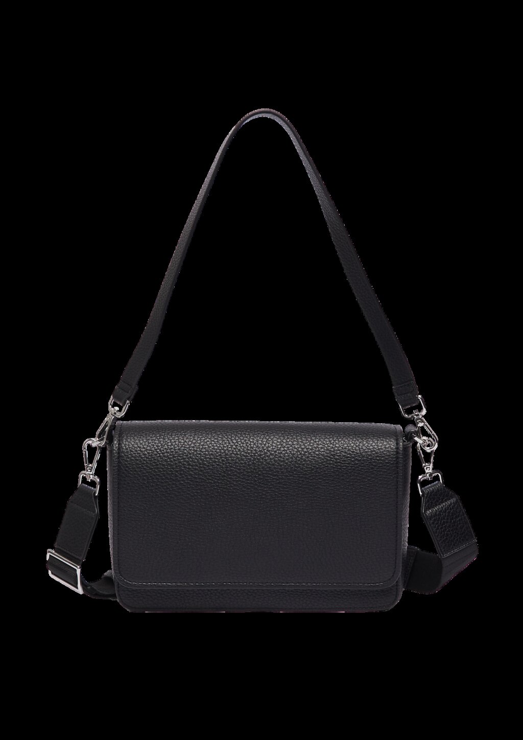 Hobo-Bag in Leder-Optik mit Magnetknopf und längenverstellbarem Gurt