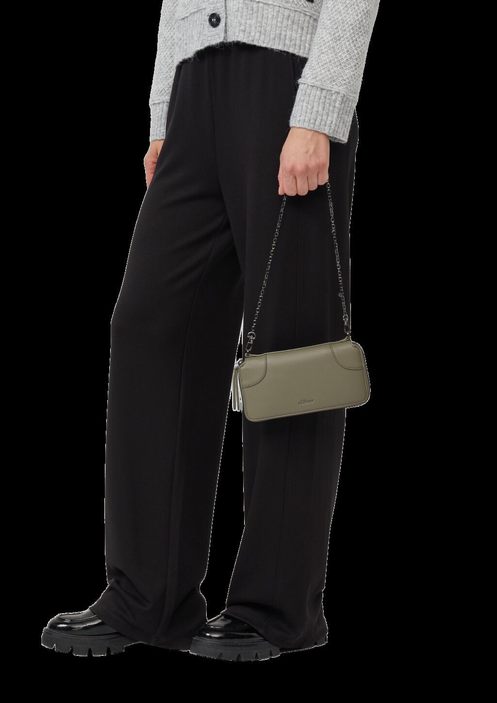 Portemonnaie aus Lederimitat mit abnehmbarem Kettenschulterriemen