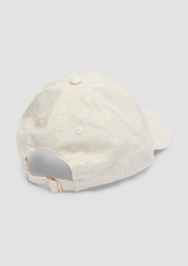 Melierte Kappe mit Schmuckdetail