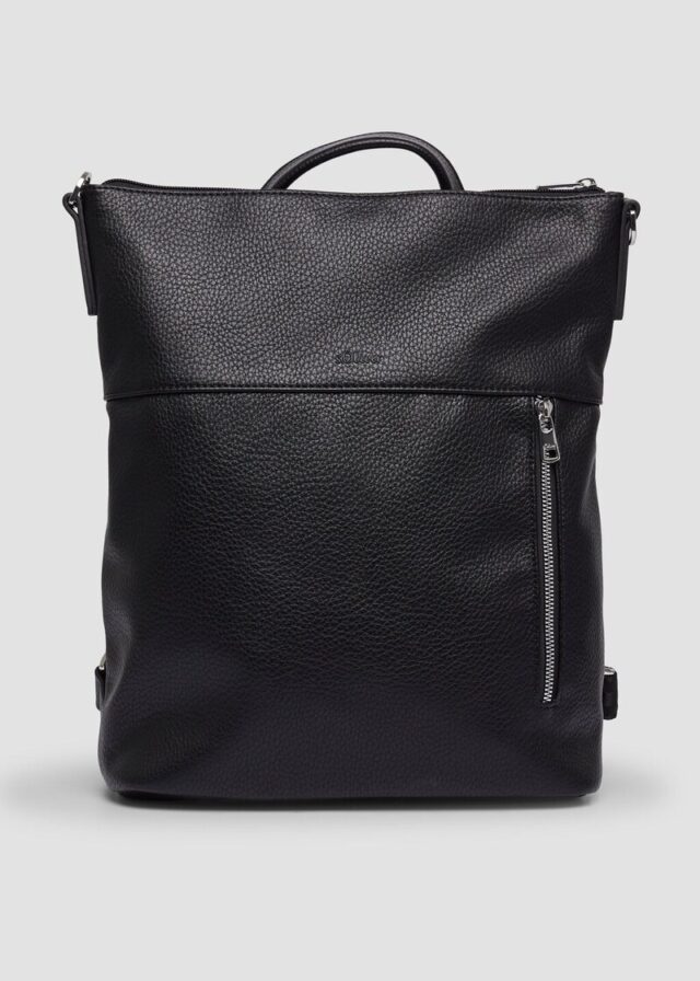 Rucksack in Leder-Optik mit längenverstellbarem Gurt