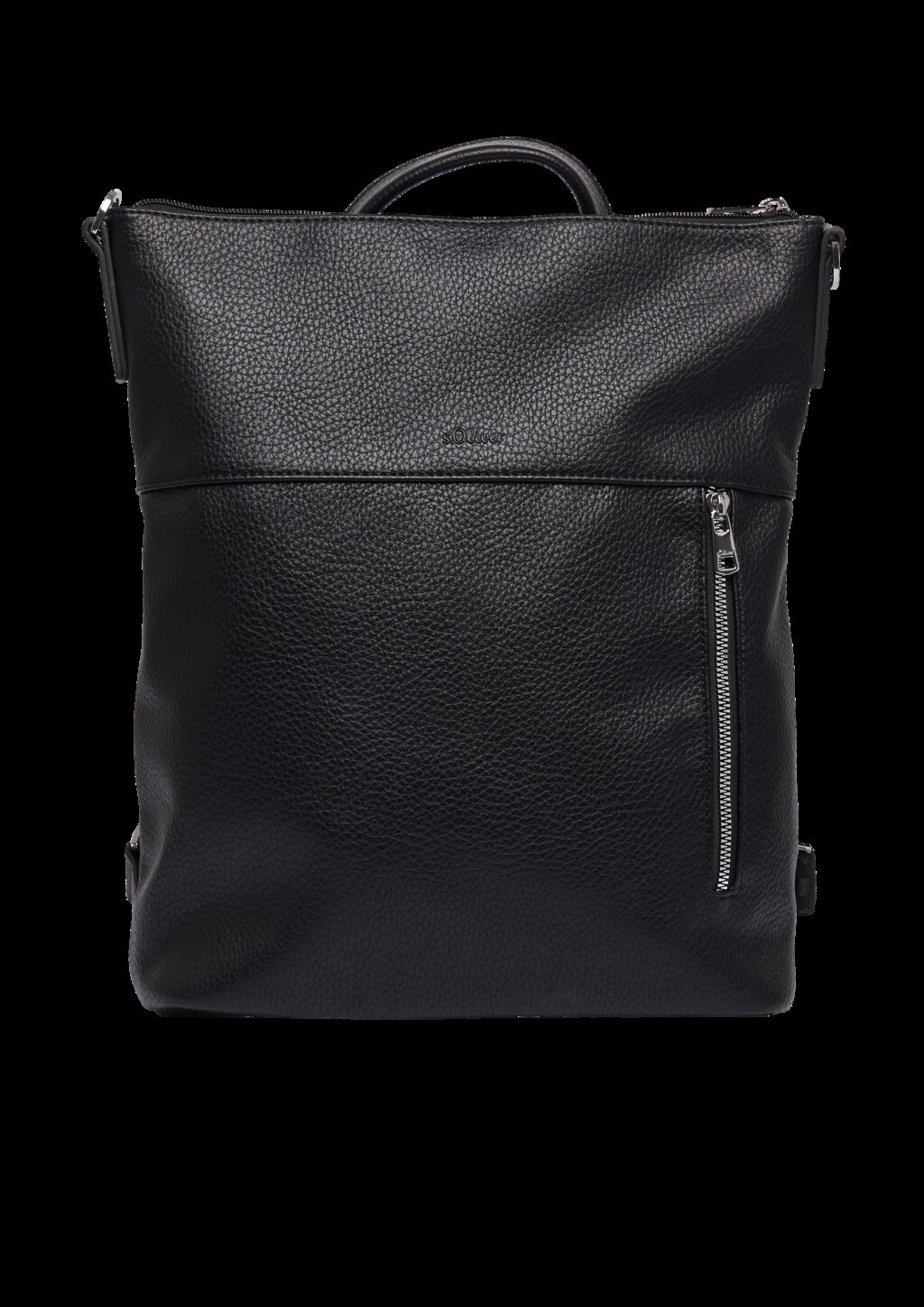 Rucksack in Leder-Optik mit längenverstellbarem Gurt