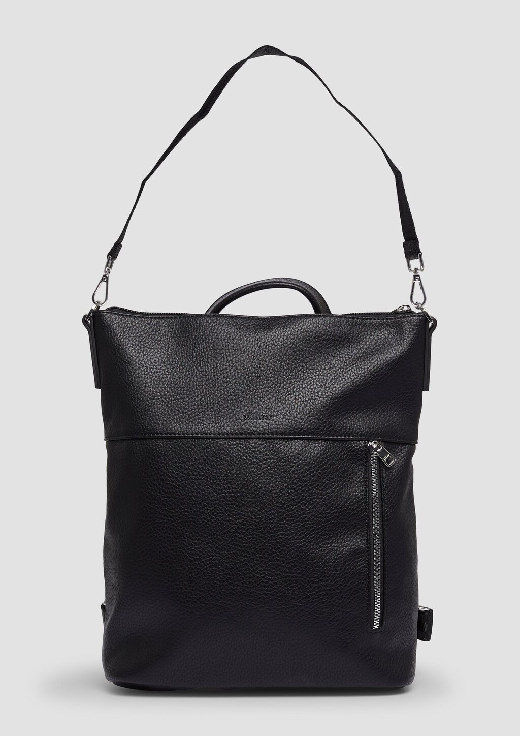 Rucksack in Leder-Optik mit längenverstellbarem Gurt