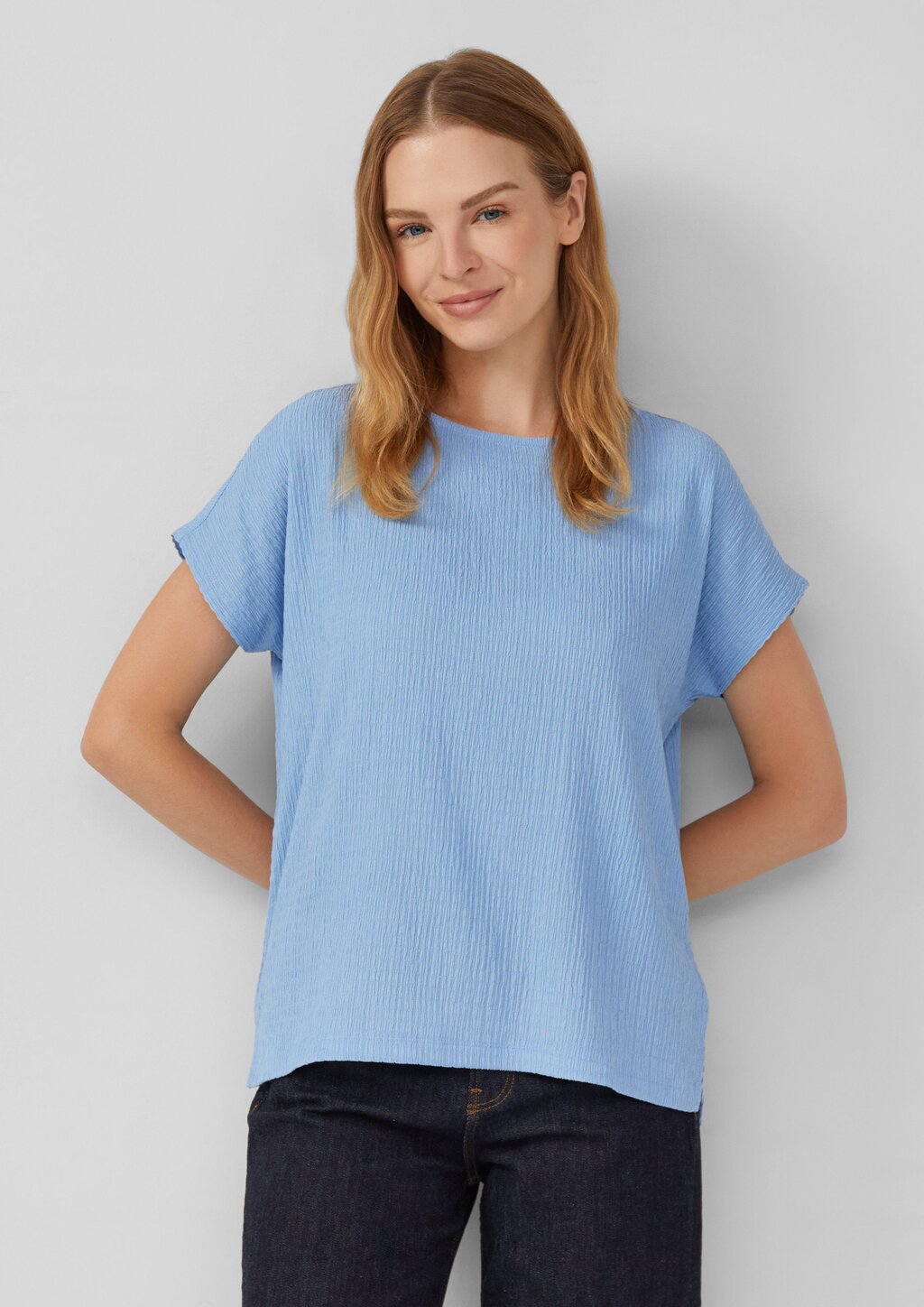 Strukturiertes T-Shirt im Relaxed Fit