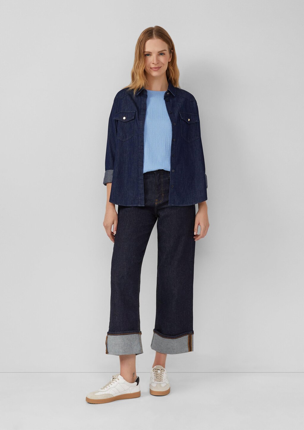 Strukturiertes T-Shirt im Relaxed Fit