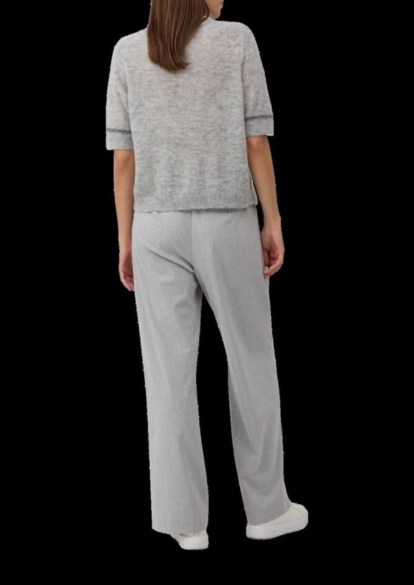 Alpakamix-Cardigan mit Kontrast-Details und Pailletten