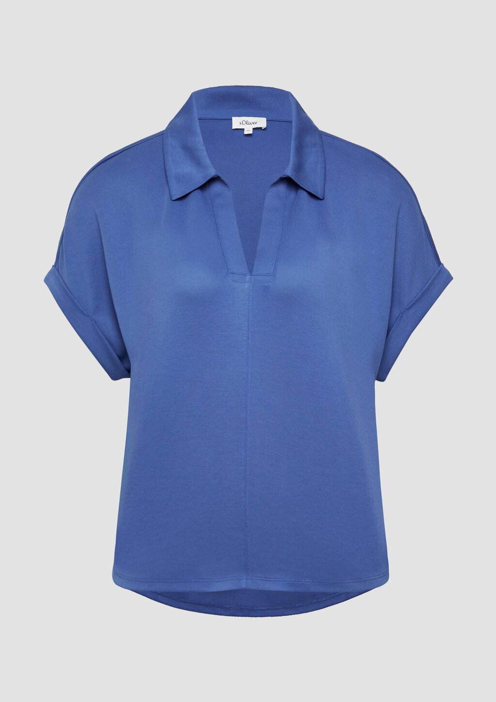 Verkürztes Shirt mit Polokragen