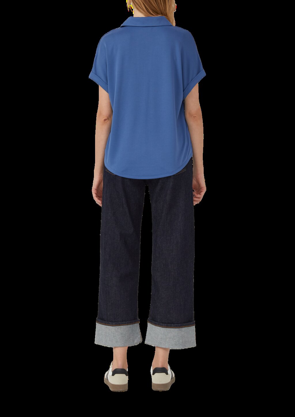 Verkürztes Shirt mit Polokragen