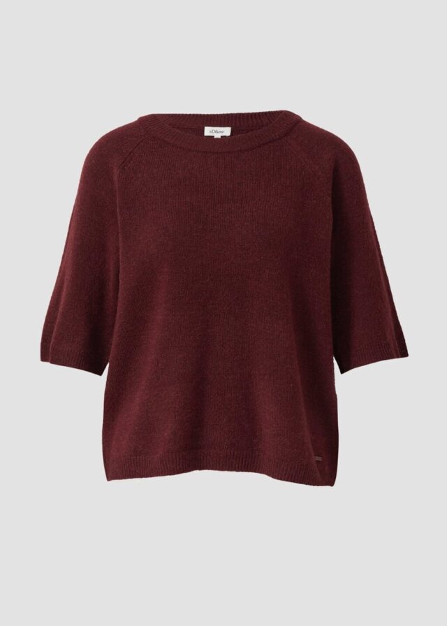 Kurzarmpullover aus Alpakamix