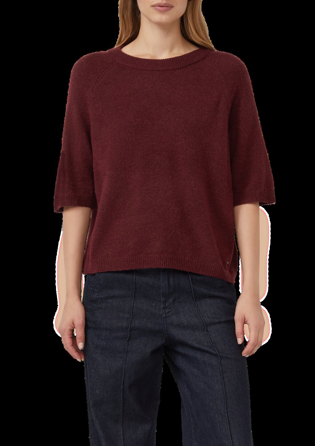 Kurzarmpullover aus Alpakamix