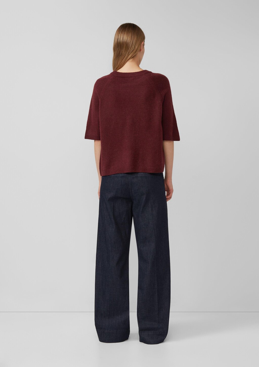 Kurzarmpullover aus Alpakamix