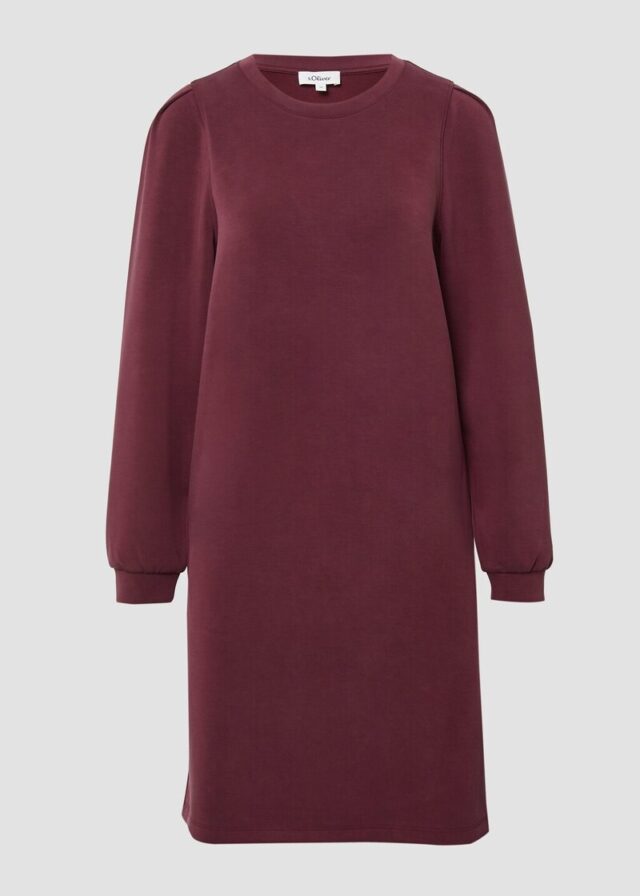 Scuba-Kleid mit Faltendetail am Arm