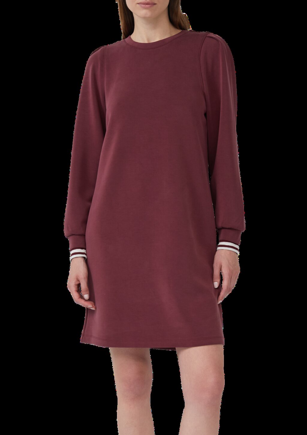 Scuba-Kleid mit Faltendetail am Arm