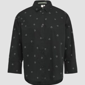 Baumwollbluse mit All-over-Print