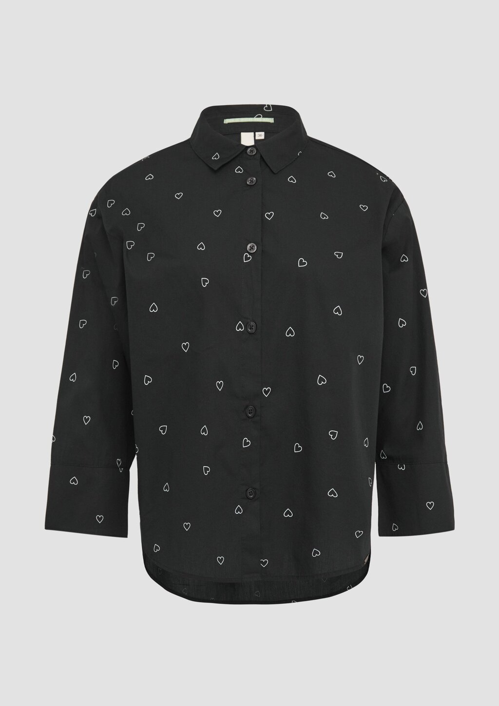 Baumwollbluse mit All-over-Print