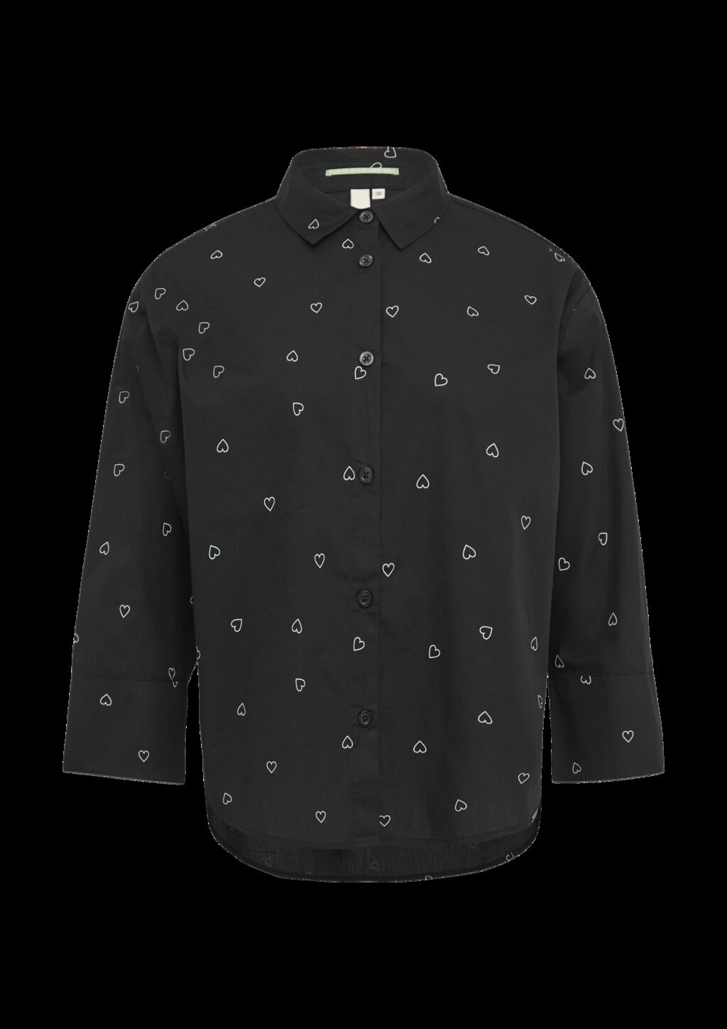 Baumwollbluse mit All-over-Print