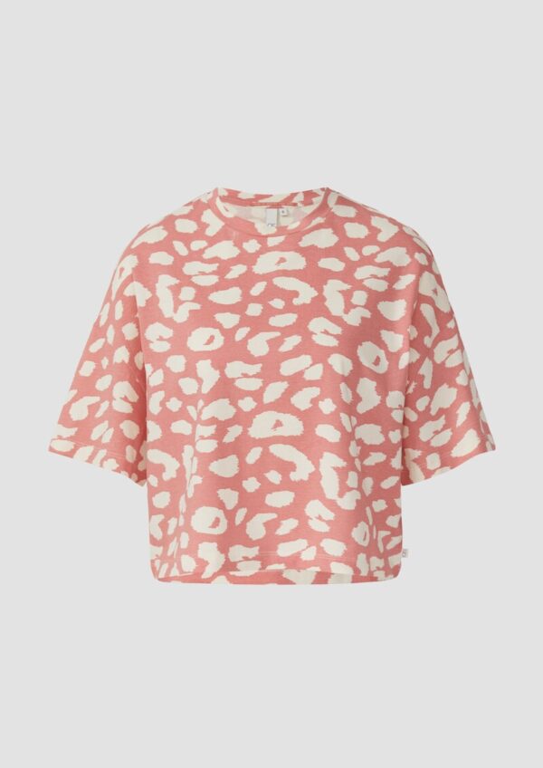 Verkürztes T-Shirt mit All-over-Print