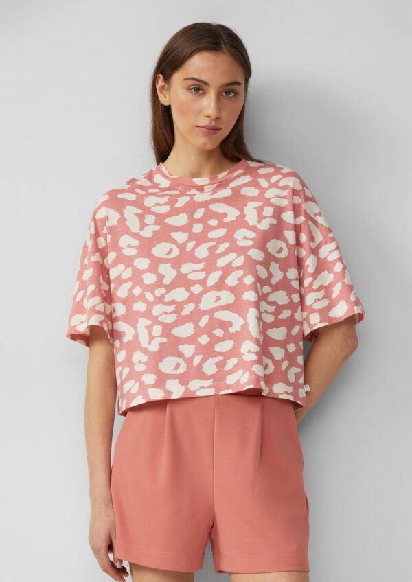 Verkürztes T-Shirt mit All-over-Print