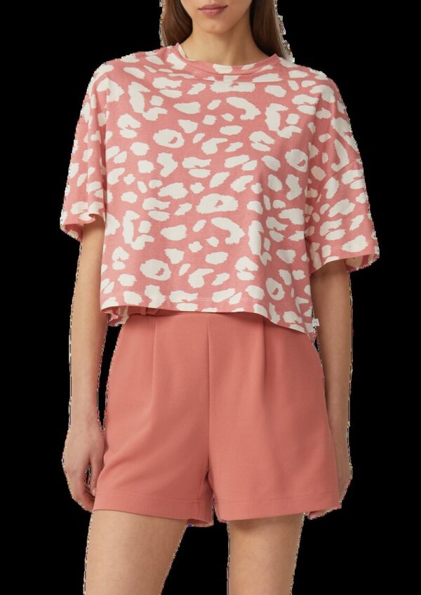 Verkürztes T-Shirt mit All-over-Print