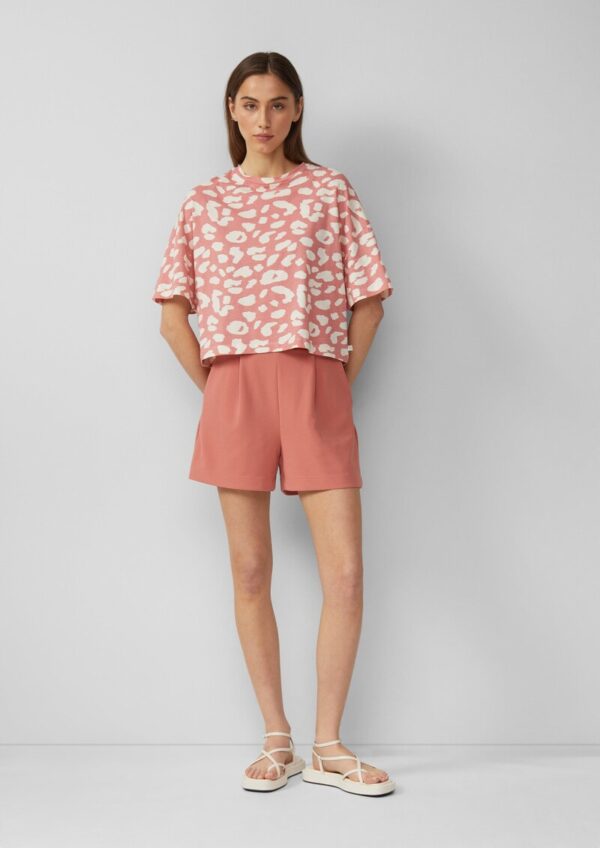 Verkürztes T-Shirt mit All-over-Print