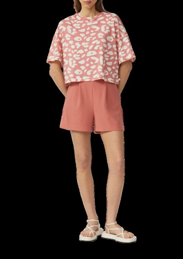 Verkürztes T-Shirt mit All-over-Print