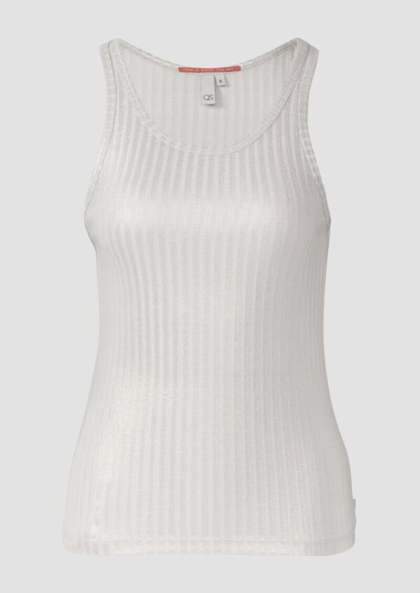 Transparentes Ripptop im Metallic-Look