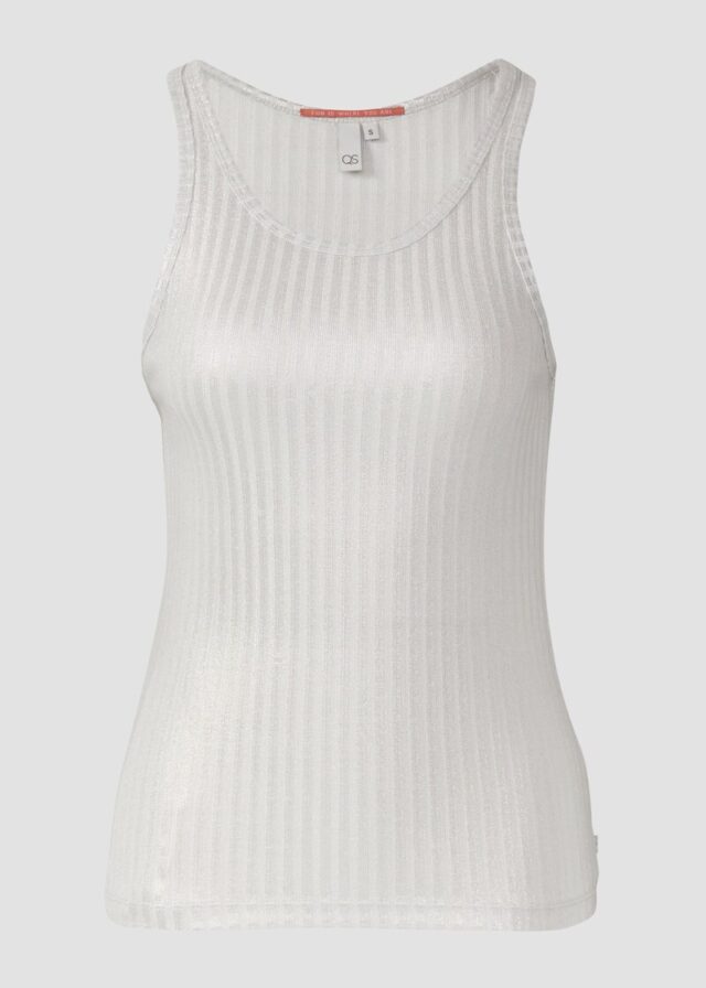 Transparentes Ripptop im Metallic-Look