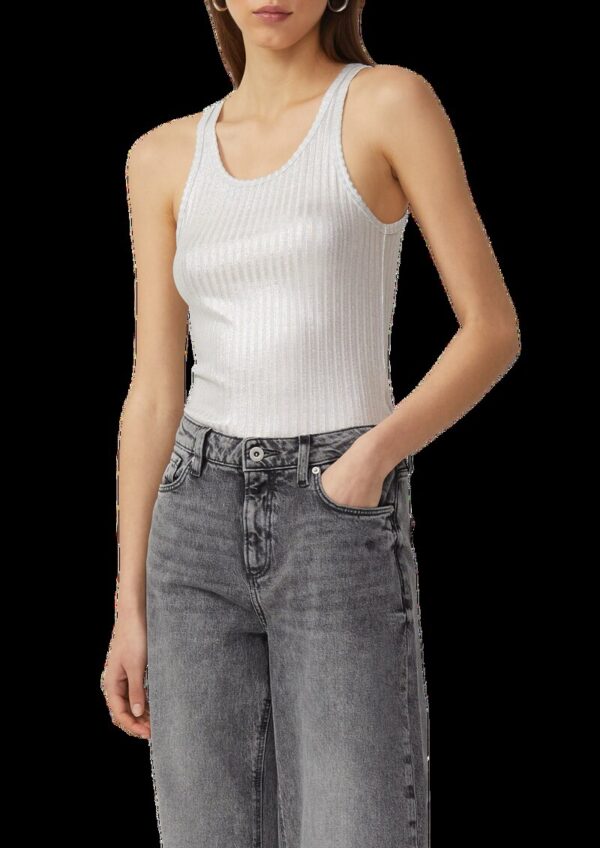 Transparentes Ripptop im Metallic-Look