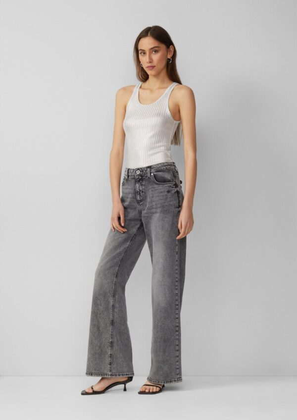 Transparentes Ripptop im Metallic-Look