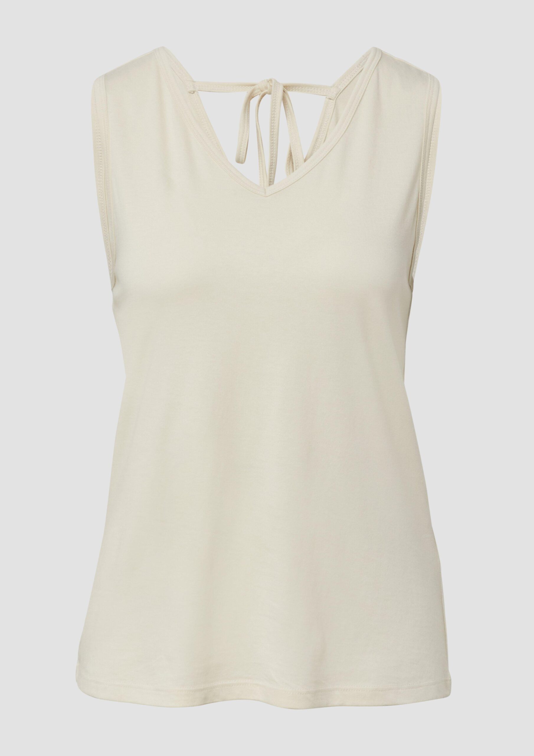 Top mit V-Ausschnitt und Rücken-Detail