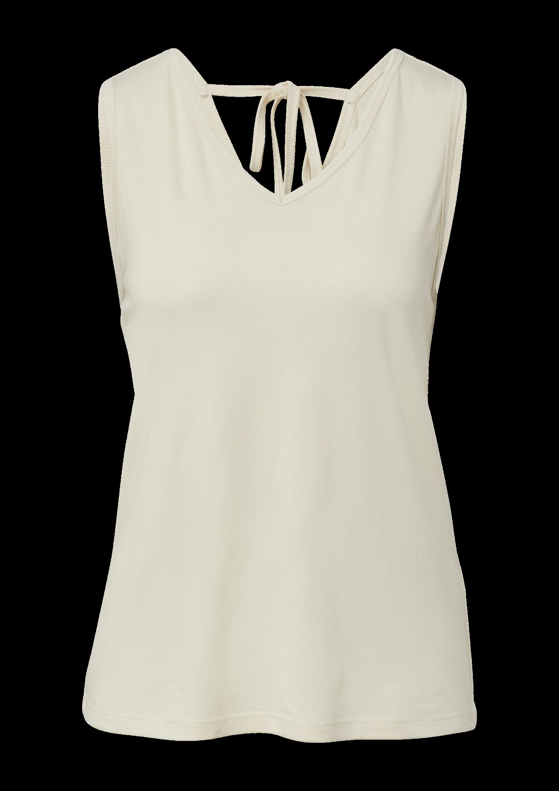 Top mit V-Ausschnitt und Rücken-Detail