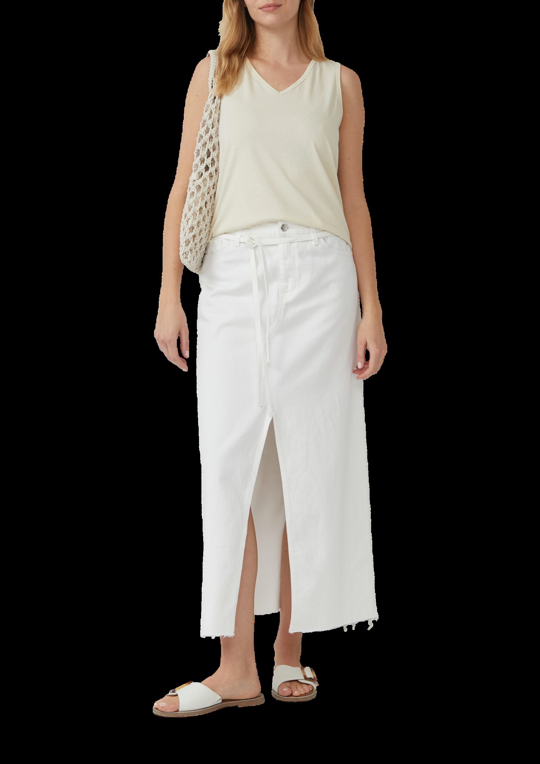 Top mit V-Ausschnitt und Rücken-Detail