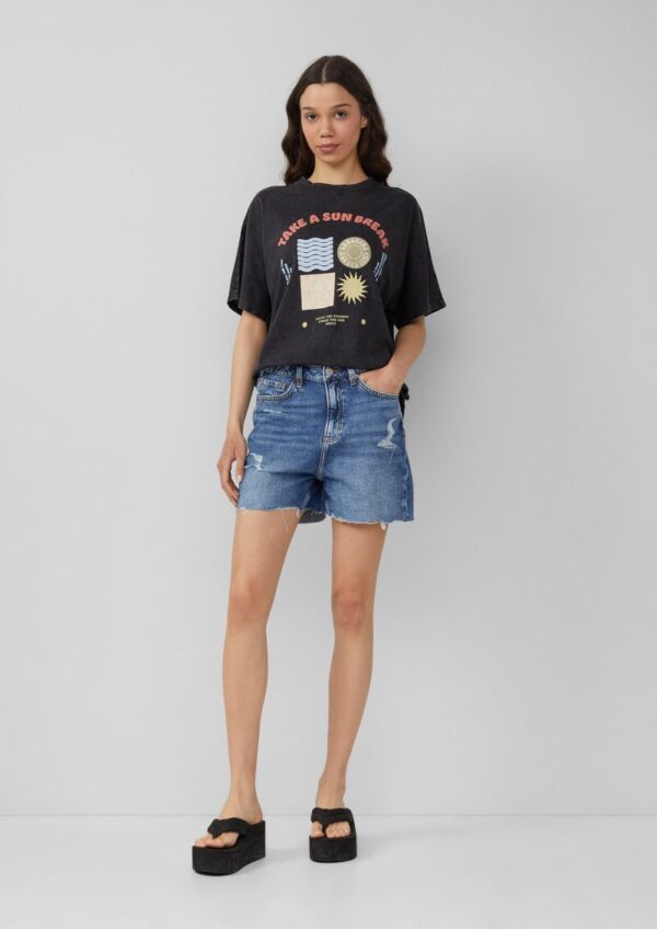 Jeans-Shorts Mom / Relaxed Fit / High Rise