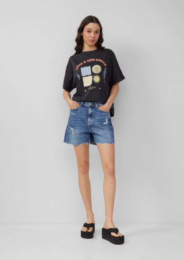 Jeans-Shorts Mom / Relaxed Fit / High Rise