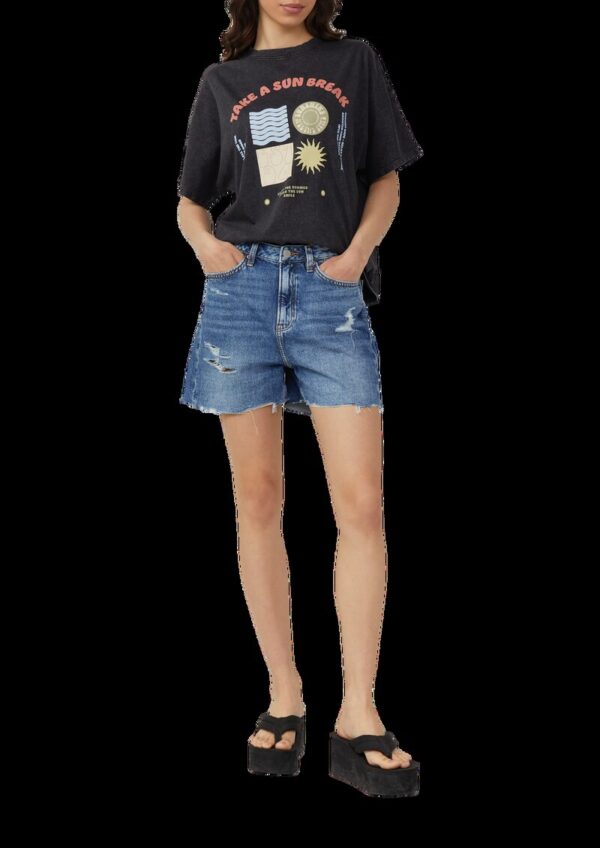 Jeans-Shorts Mom / Relaxed Fit / High Rise