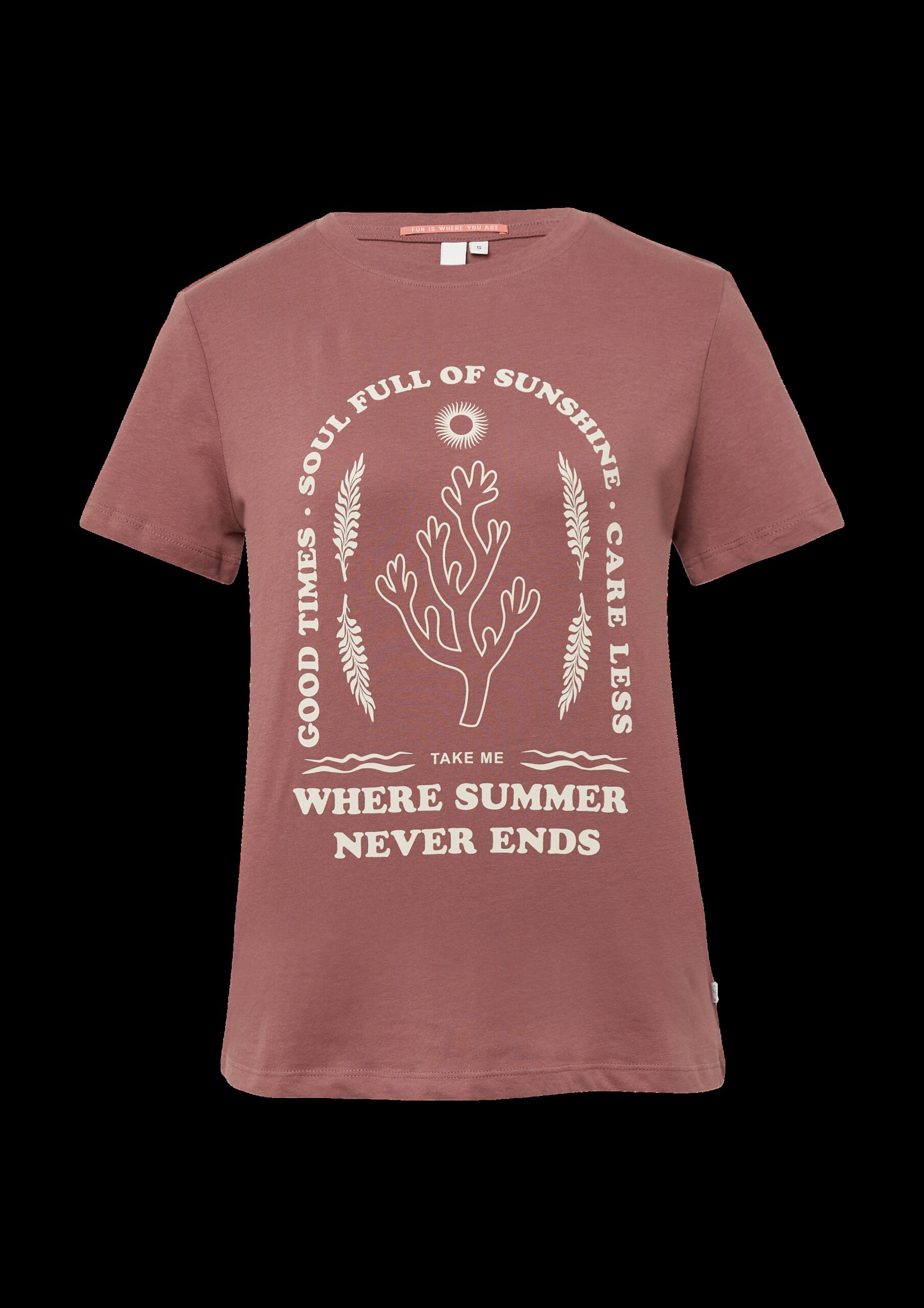 Baumwoll T-Shirt mit Frontprint