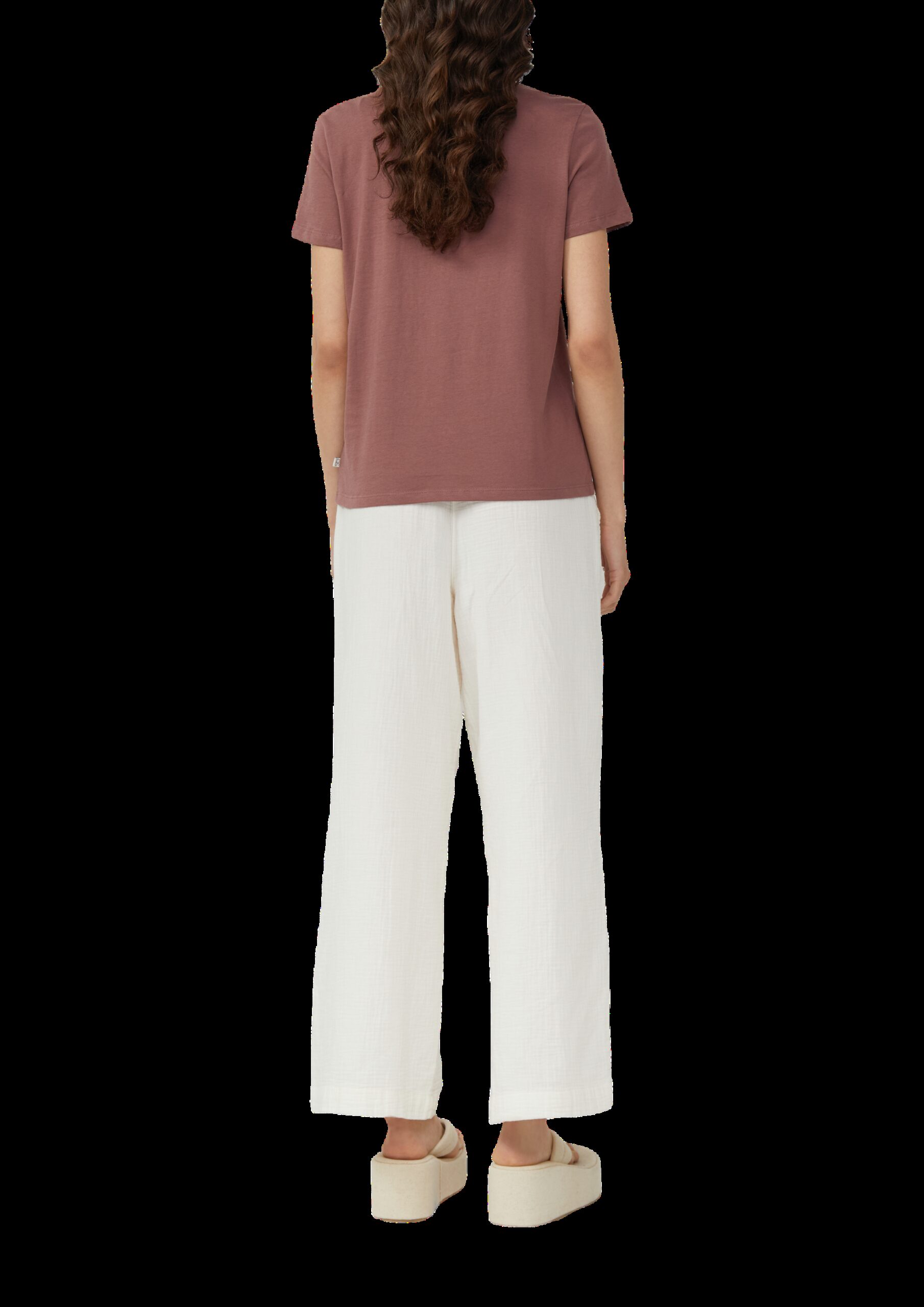 Baumwoll T-Shirt mit Frontprint