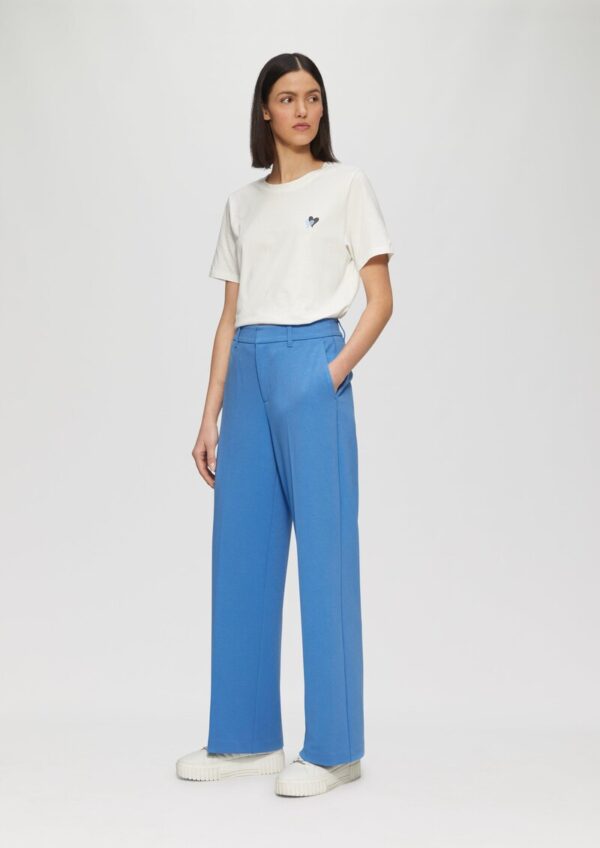 Wide-Leg-Hose aus Struktur-Jersey