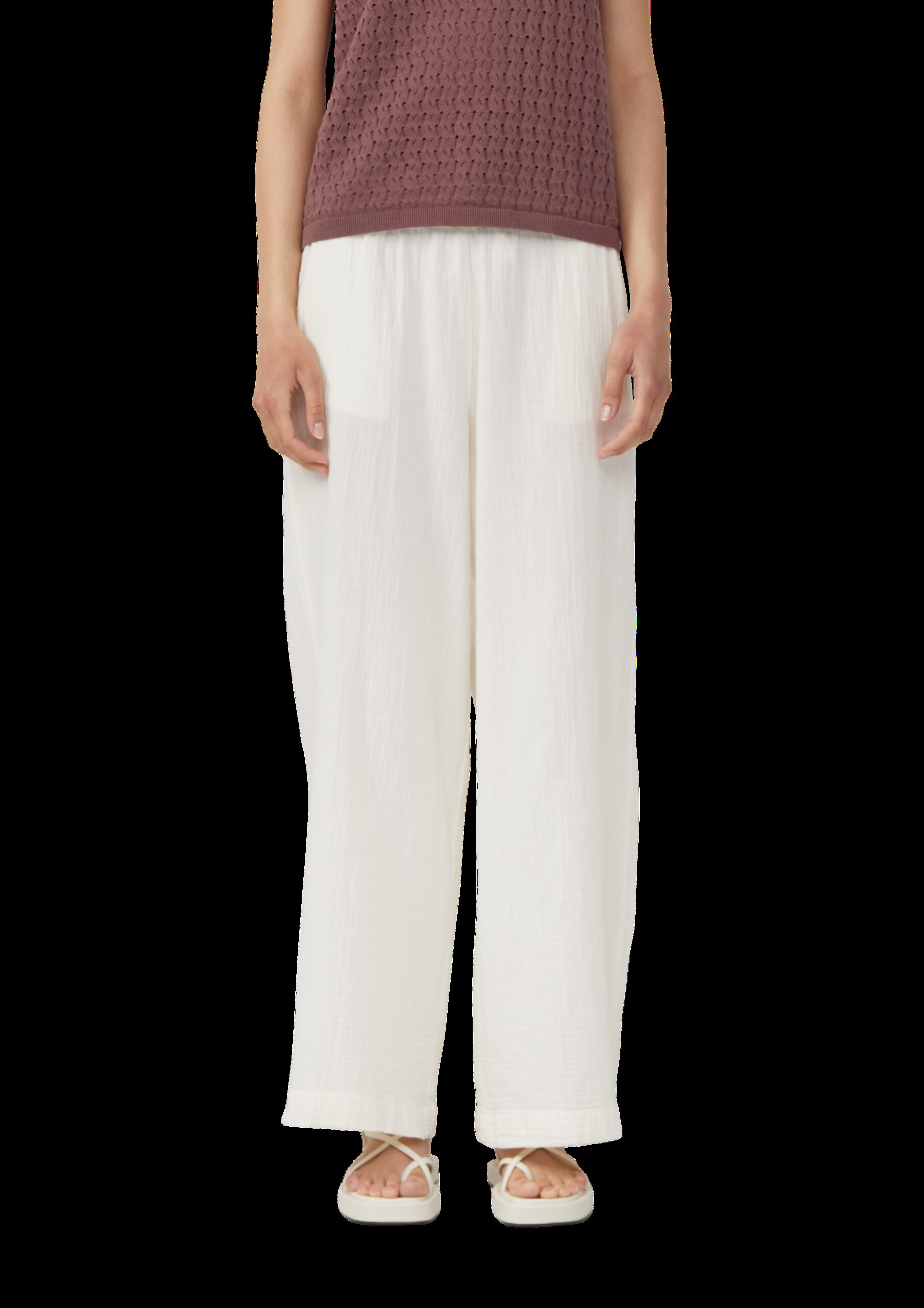 Musselin-Hose mit weitem Bein