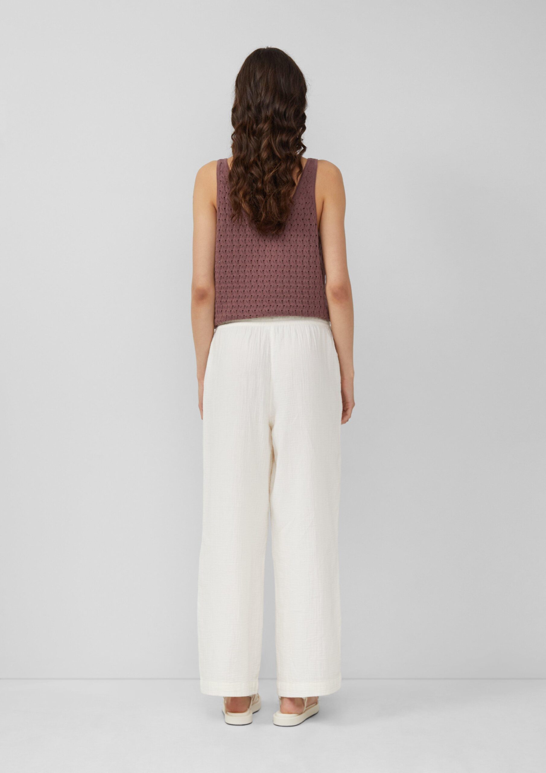 Musselin-Hose mit weitem Bein