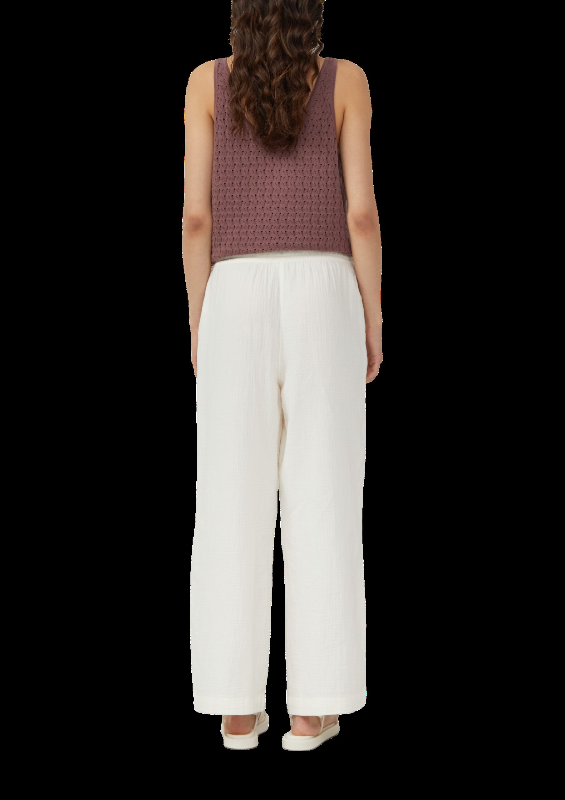 Musselin-Hose mit weitem Bein