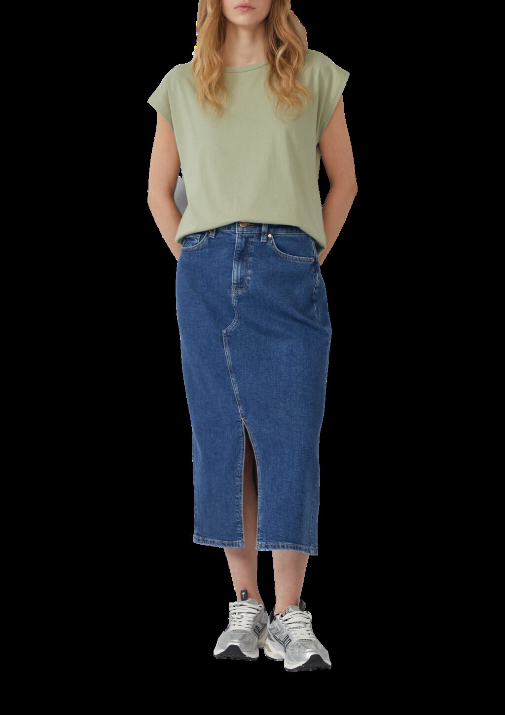 T-Shirt mit leicht überschnittenen Schultern