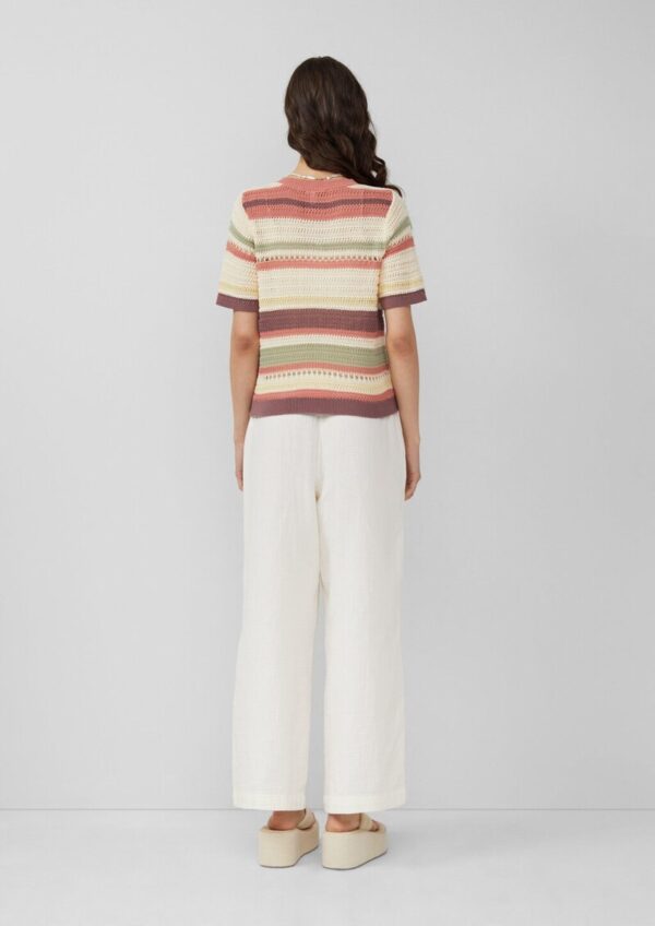 Kurzarm-Cardigan in Häkeloptik